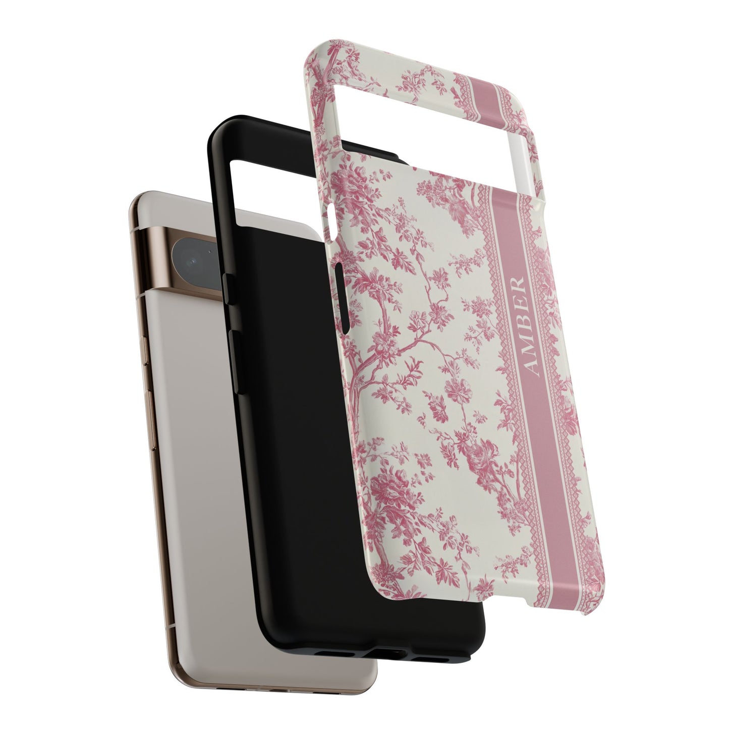 Personalisable Vintage Toile de Jouy Design Phone Case for Google Pixel