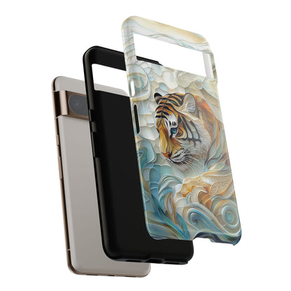Majestic Tiger Stained Glass Design Phone Case for Google Pixel