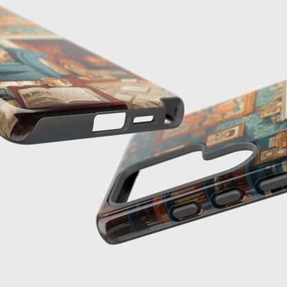 Vintage Cozy Fireplace Design Phone Case for Galaxy S series Phones