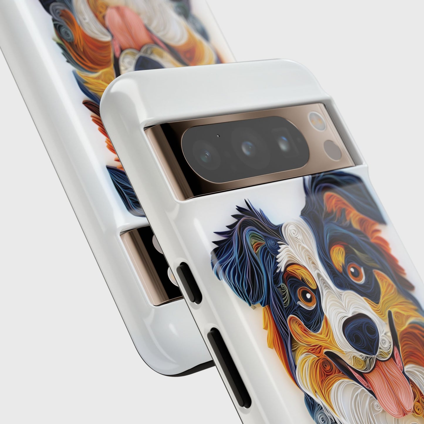 Australian Shepherd Paper Quilling Art Design Google Pixel Phone Case