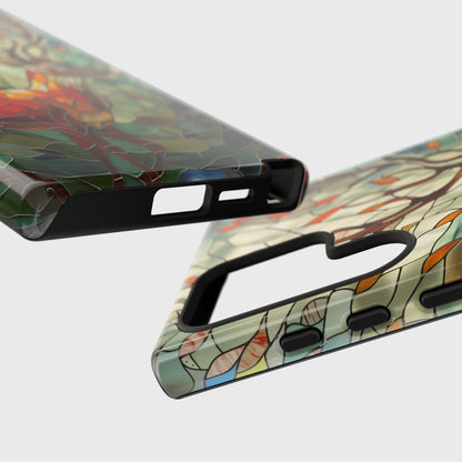 Deer Stained Glass Design Samsung Phone Case