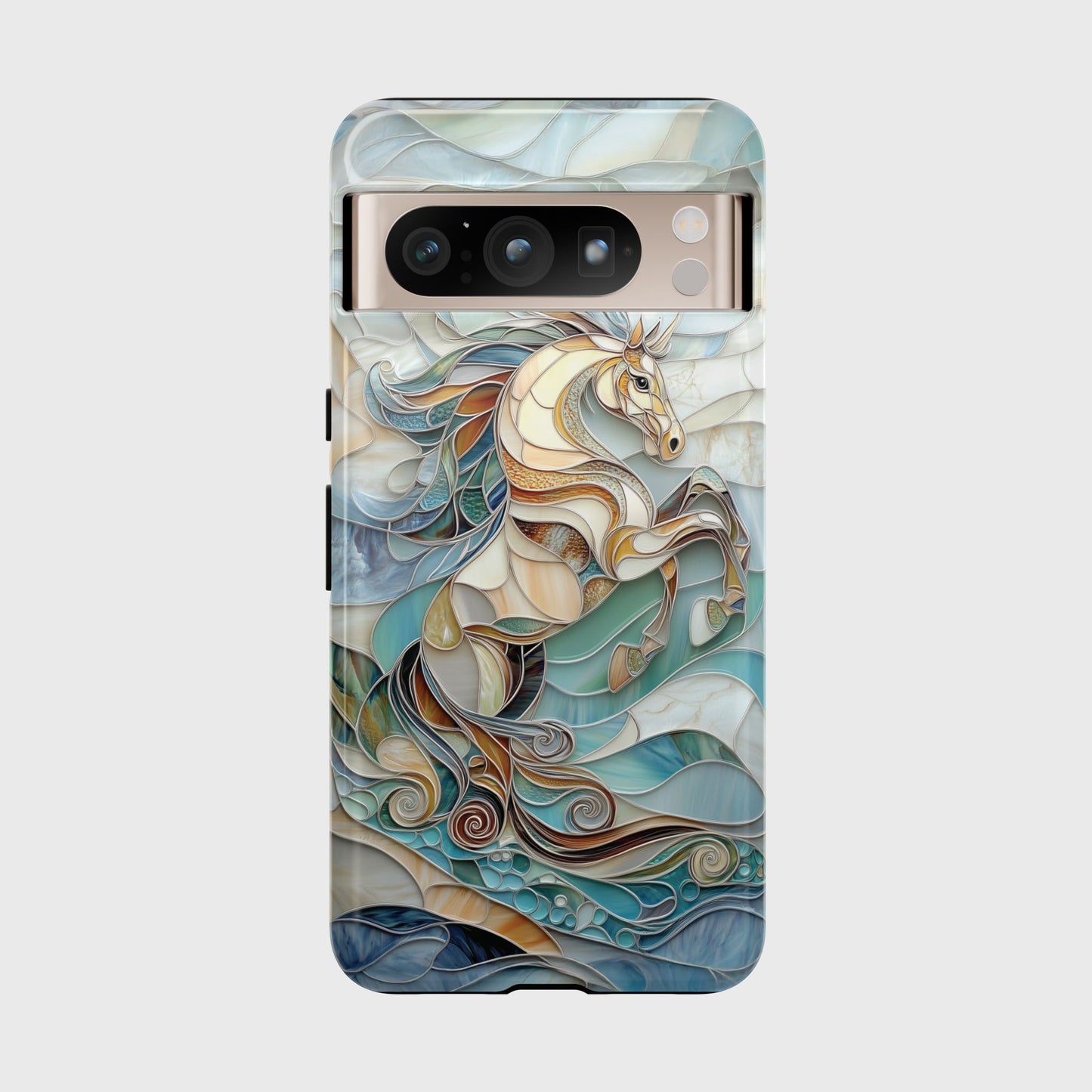 Majestic Horse Stained Glass Design Phone Case for Google Pixel