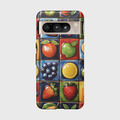 Colorful Fruit Tiles Design Google Pixel Phone Case