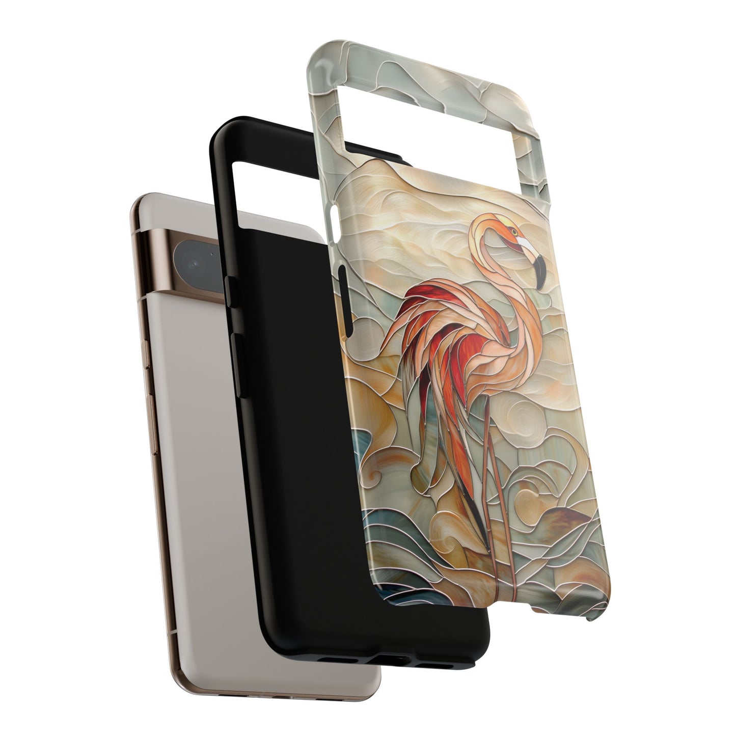 Flamingo Stained Glass Design Google Pixel Phone Case