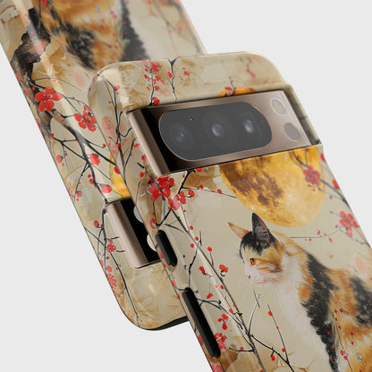 Calico Cat in Chinese Art Painting Design Google Pixel Phone Case