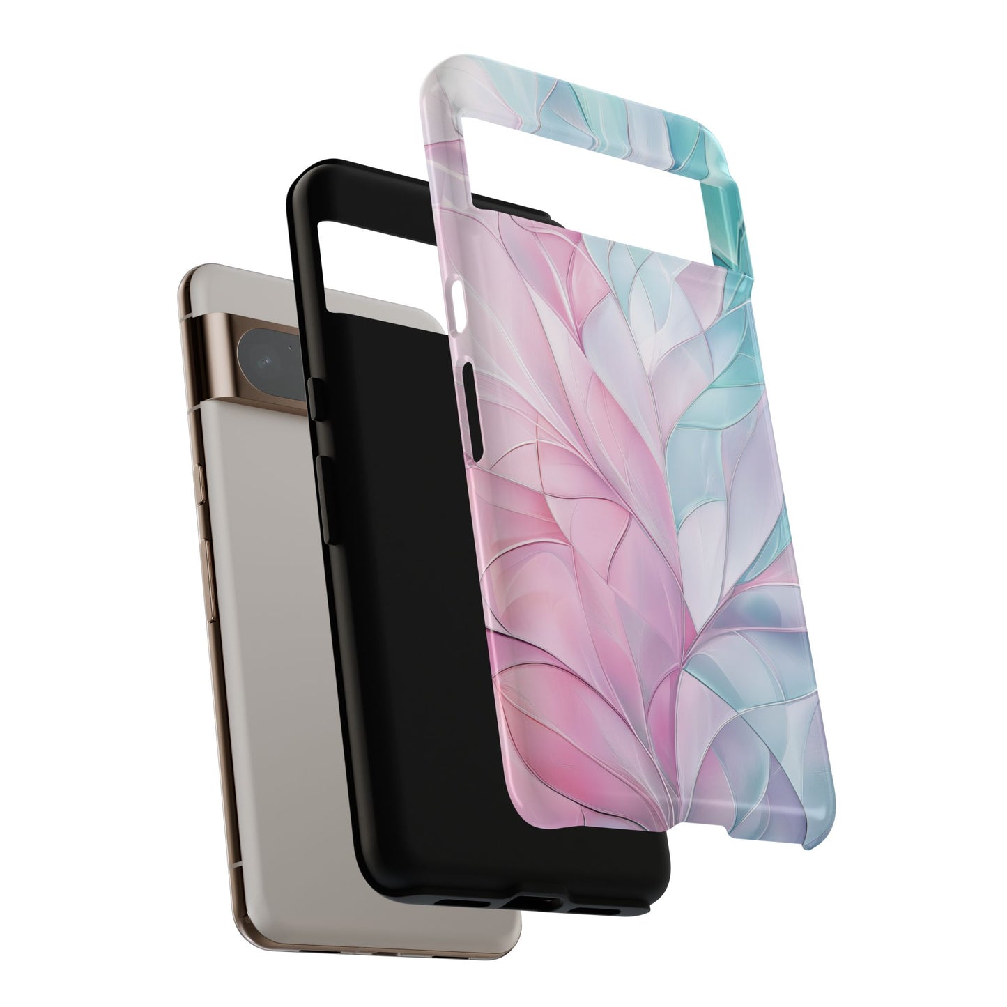 Pastel Flower Petal Stained Glass Design Google Pixel Phone Case