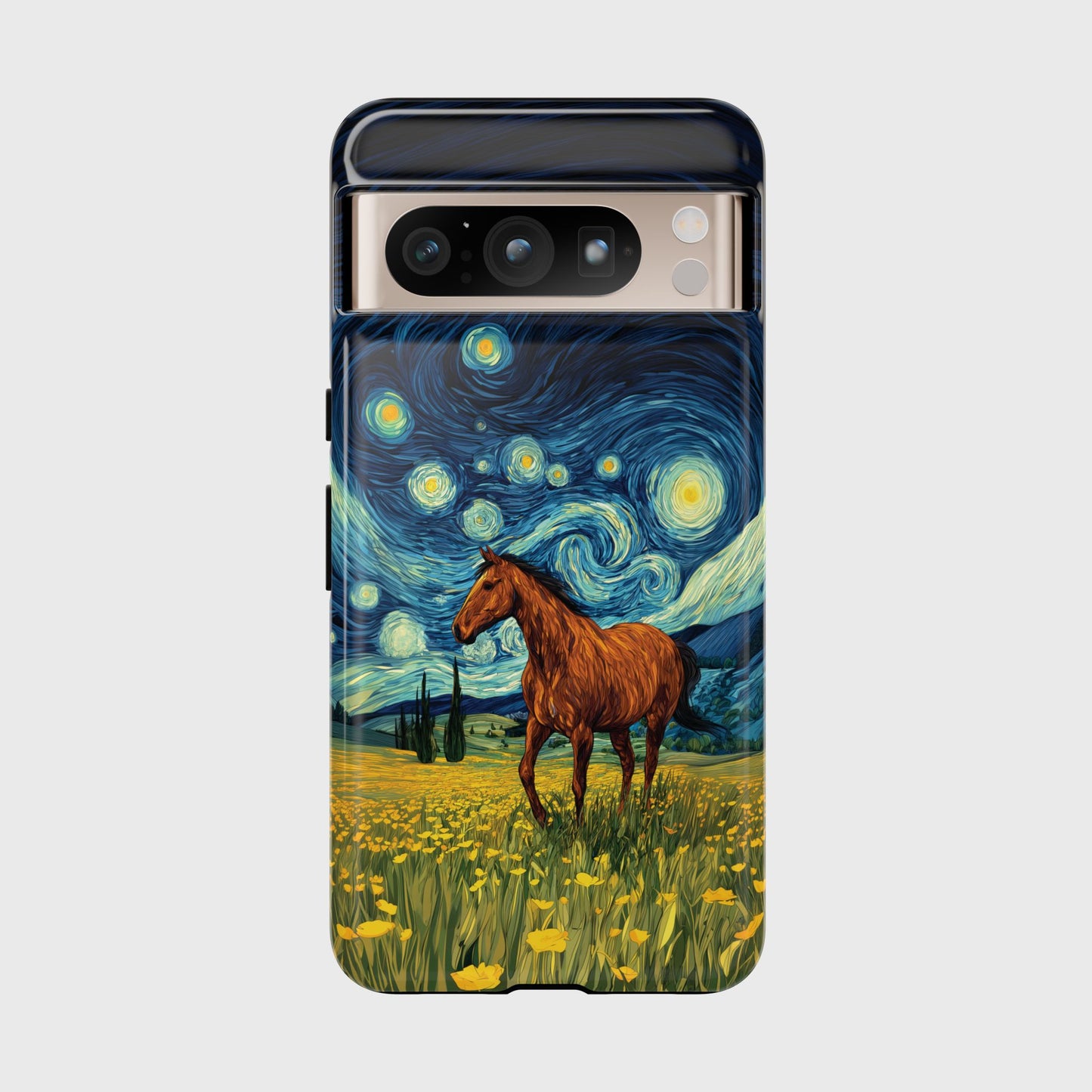 Starry Night Stallion Design Phone Case for Google Pixel