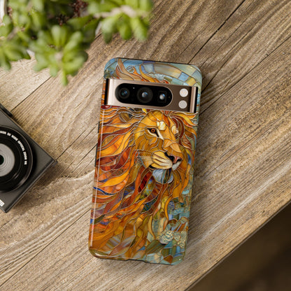 Lion Stained Glass Design Google Pixel Phone Case