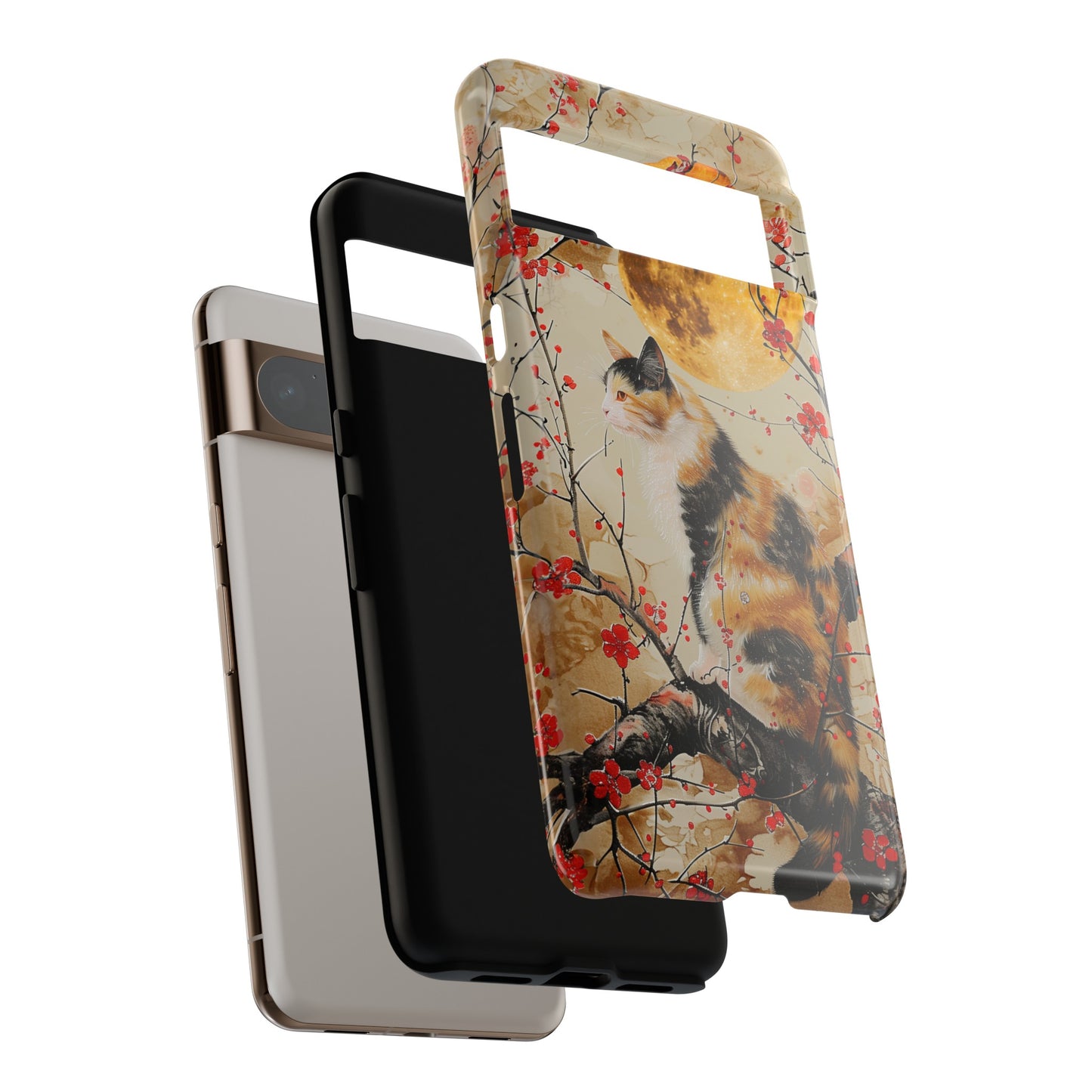 Calico Cat in Chinese Art Painting Design Google Pixel Phone Case