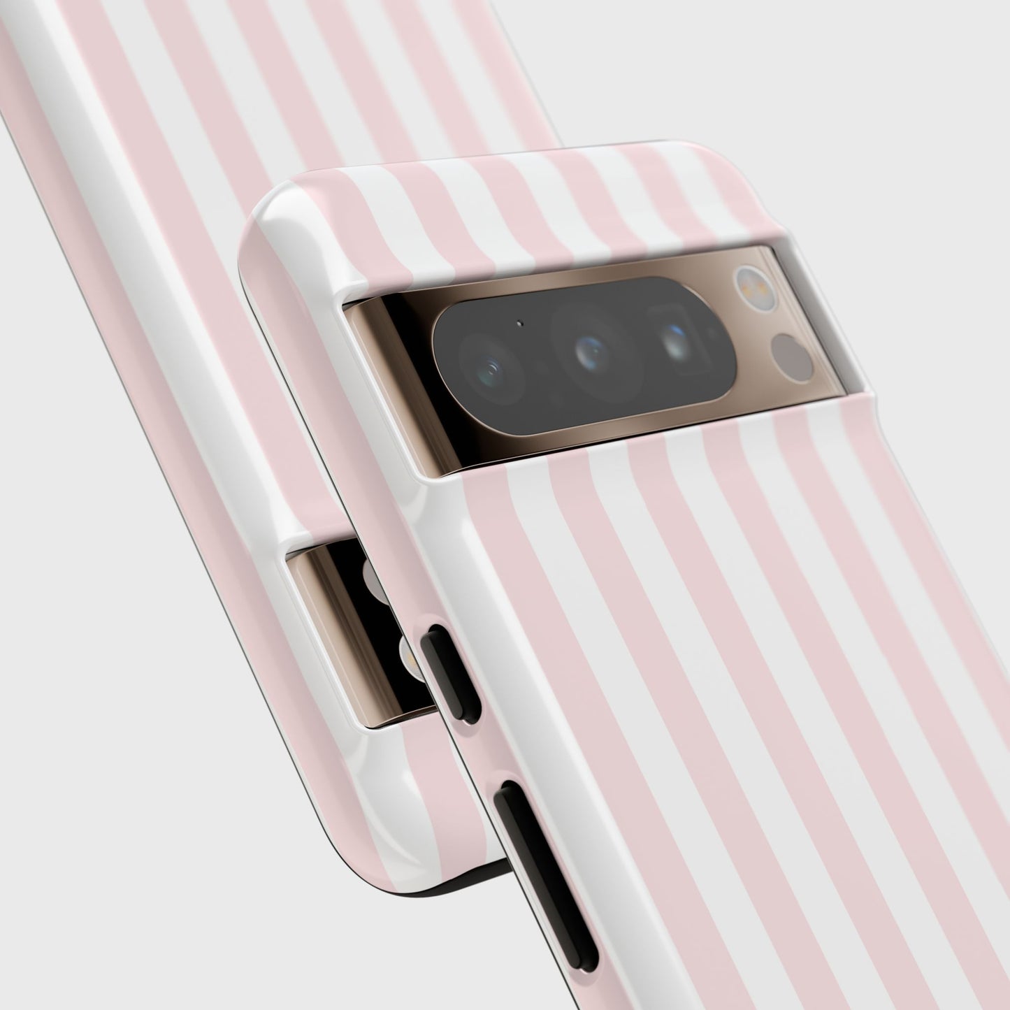 Personalisable Striped Design (Baby Pink) Phone Case for Google Pixel
