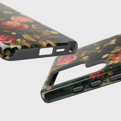 Crimson Bloom Design Phone Case for Galaxy S series Phones