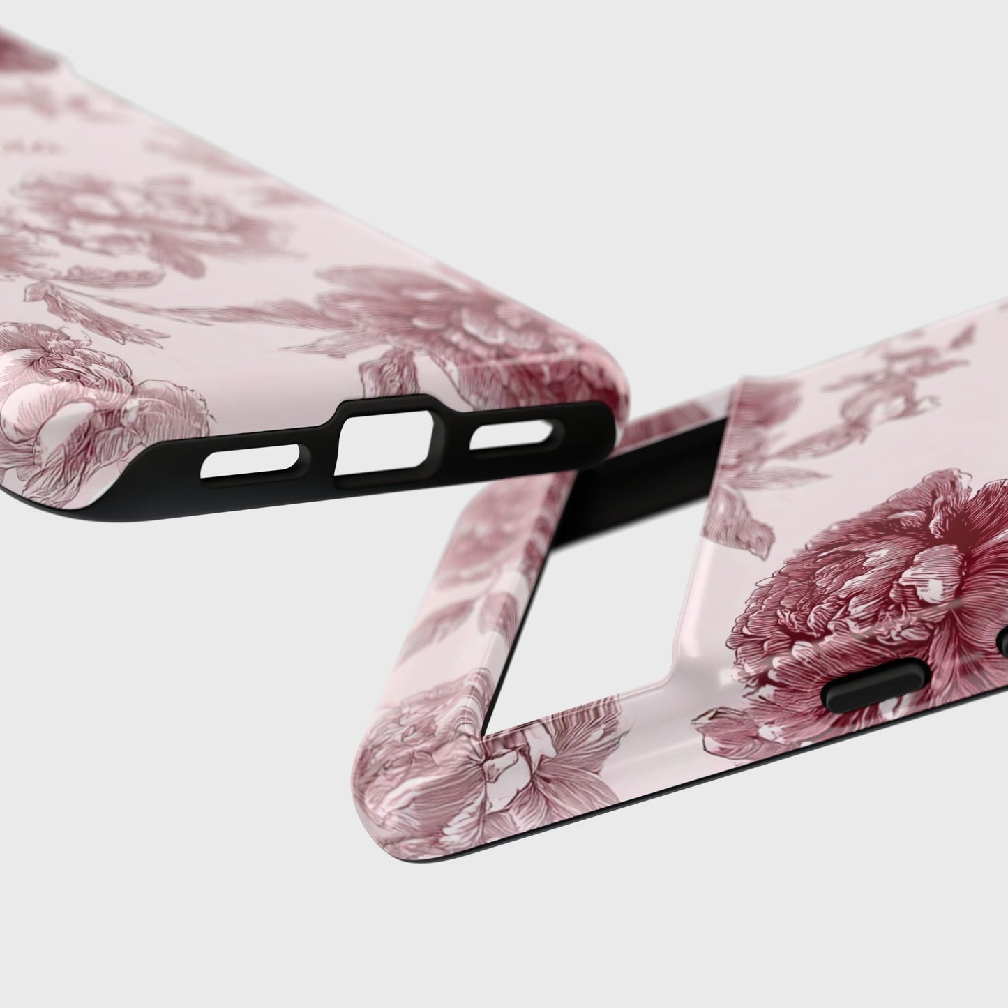 Personalisable Pink Toile Floral Design Phone Case for Google Pixel