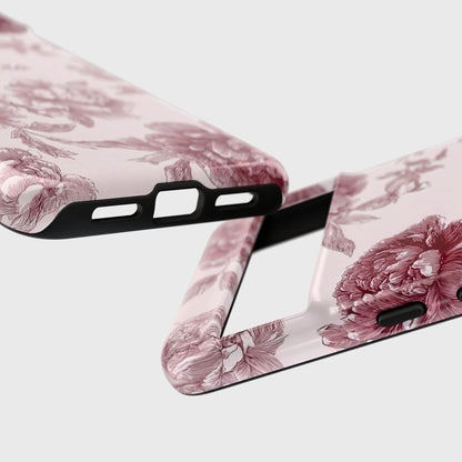 Personalisable Pink Toile Floral Design Phone Case for Google Pixel