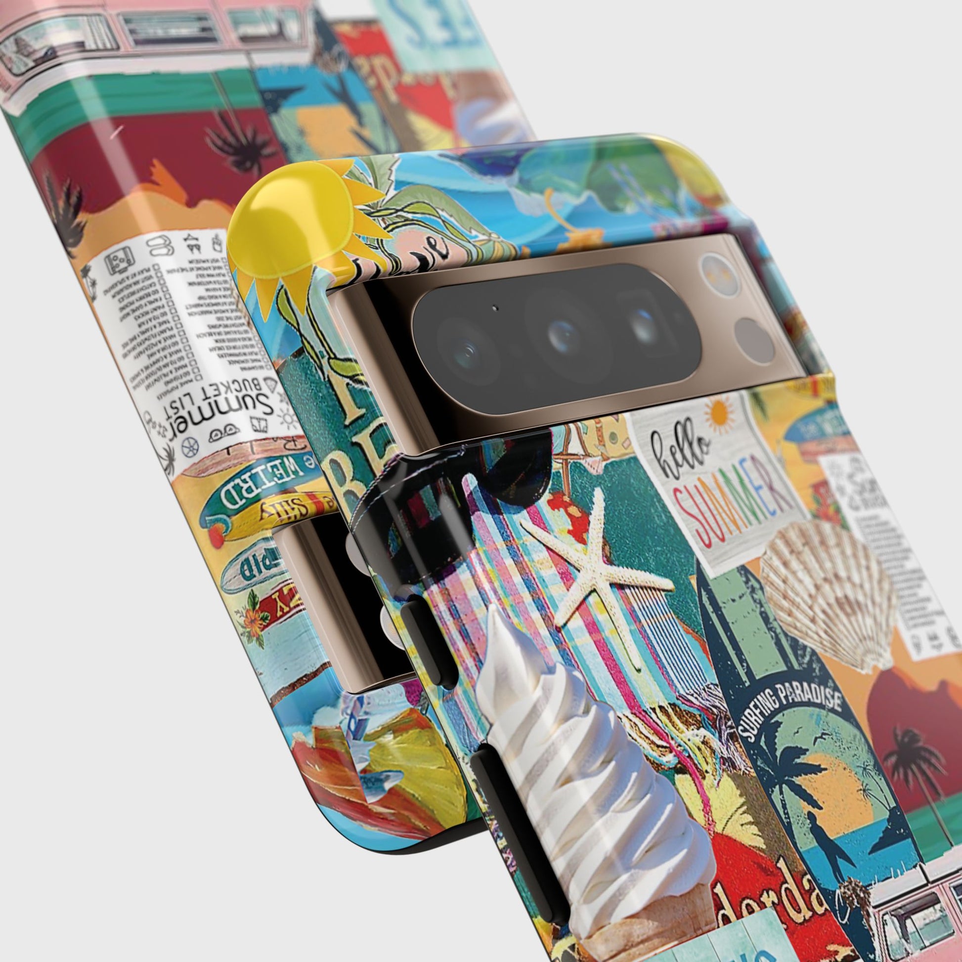 Vintage Summer Beach Collage Design Phone Case for Google Pixel