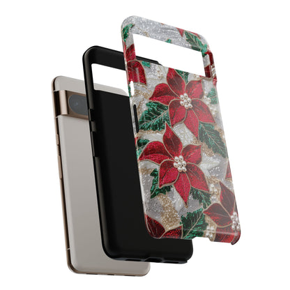 Christmas Poinsettia Flower Design Google Pixel Phone Case