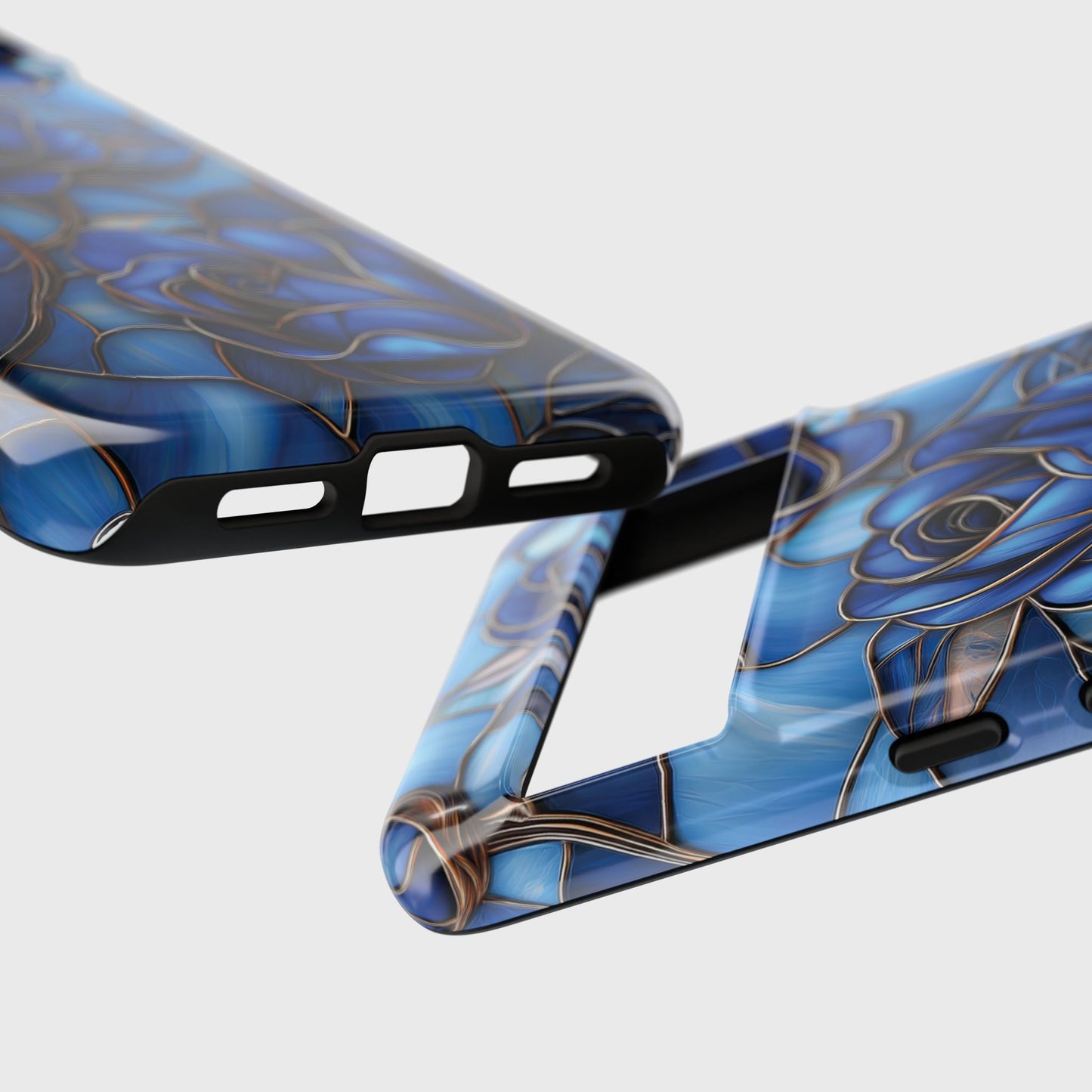 Blue Roses Stained Glass Design Phone Case for Google Pixel
