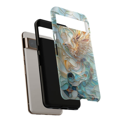 Majestic Phoenix Stained Glass Design Phone Case for Google Pixel