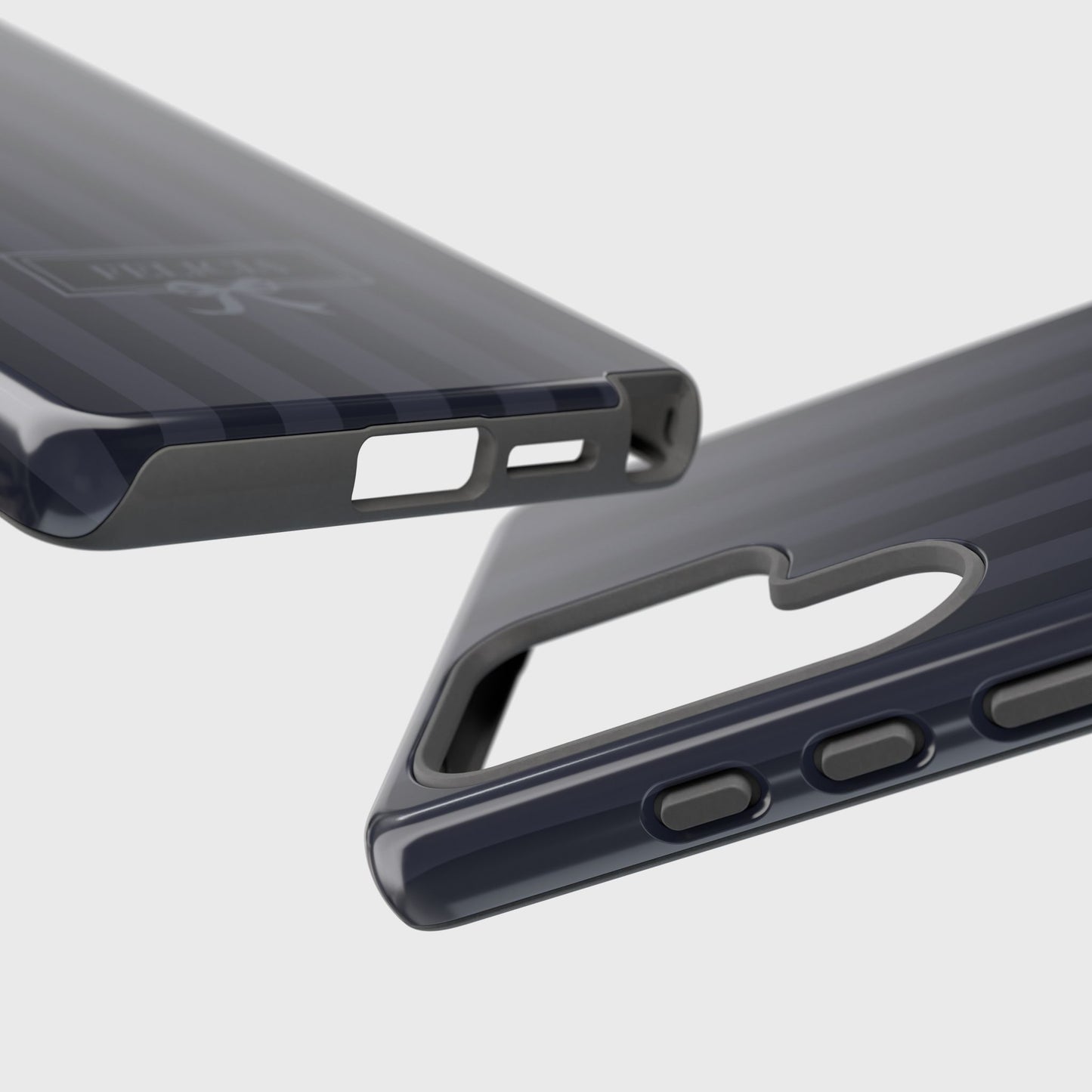 Personalisable Striped Design (Navy) Phone Case for Galaxy S series Phones