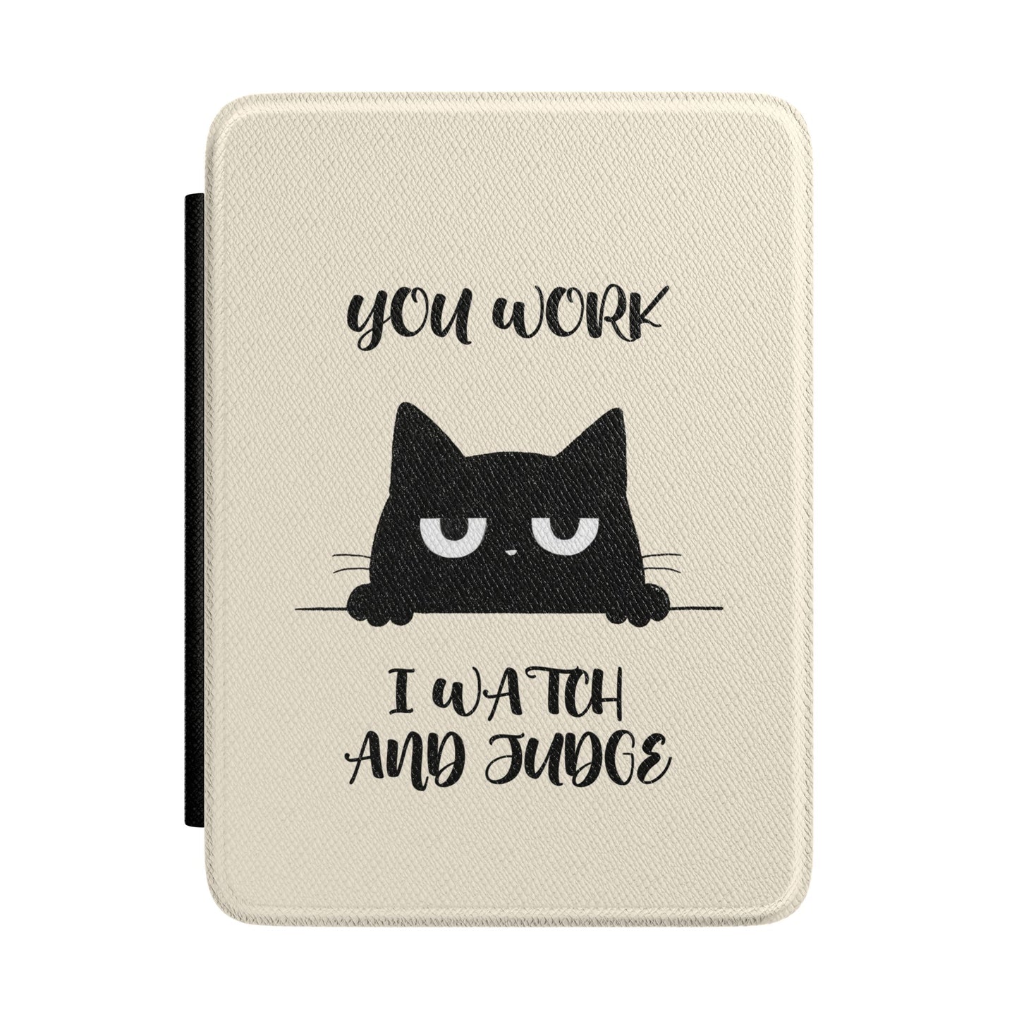 The Judgy Supervisor – Funny Black Cat Kindle Case