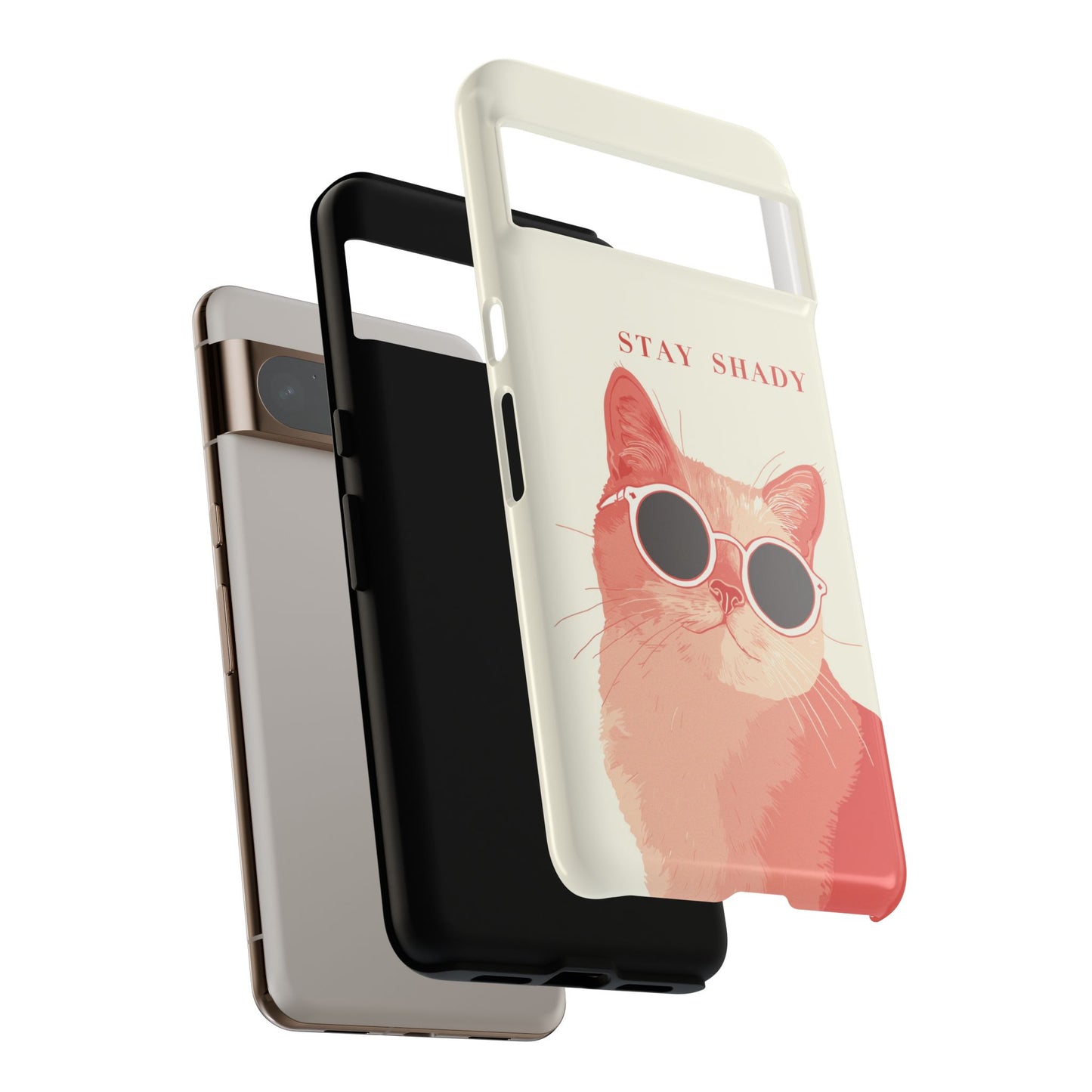Stay Shady – Pop-Art Feline Design Phone Case for Google Pixel