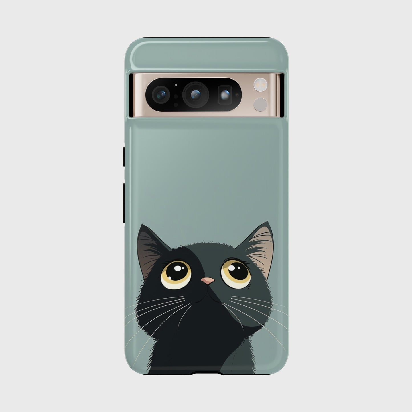 Minimalist Kawaii Cat Design Google Pixel Phone Case