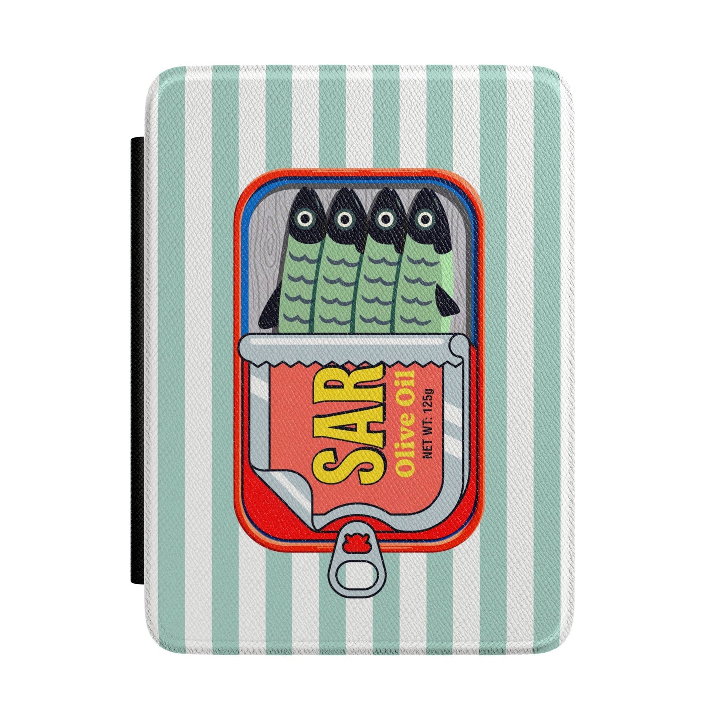 The Vintage Sardine Tin – Pop-Art Striped Kindle Case (Mint)