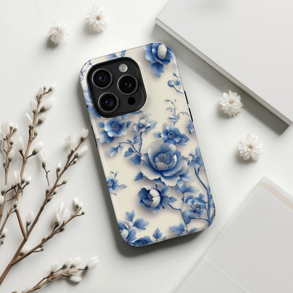 3D Chinoiserie Floral Design iPhone Case