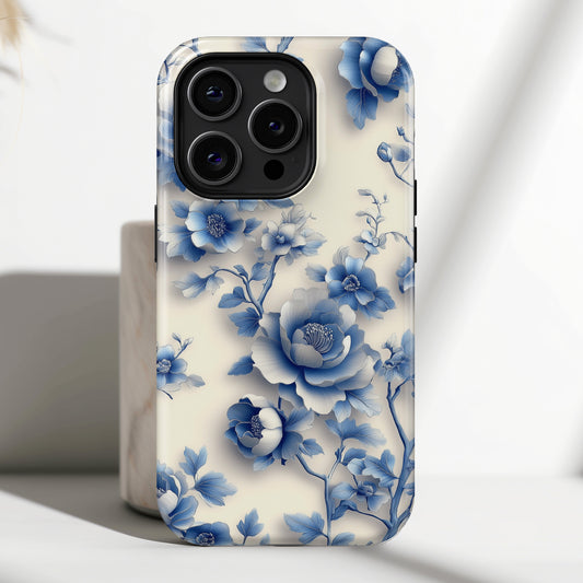 3D Chinoiserie Floral Design iPhone Case