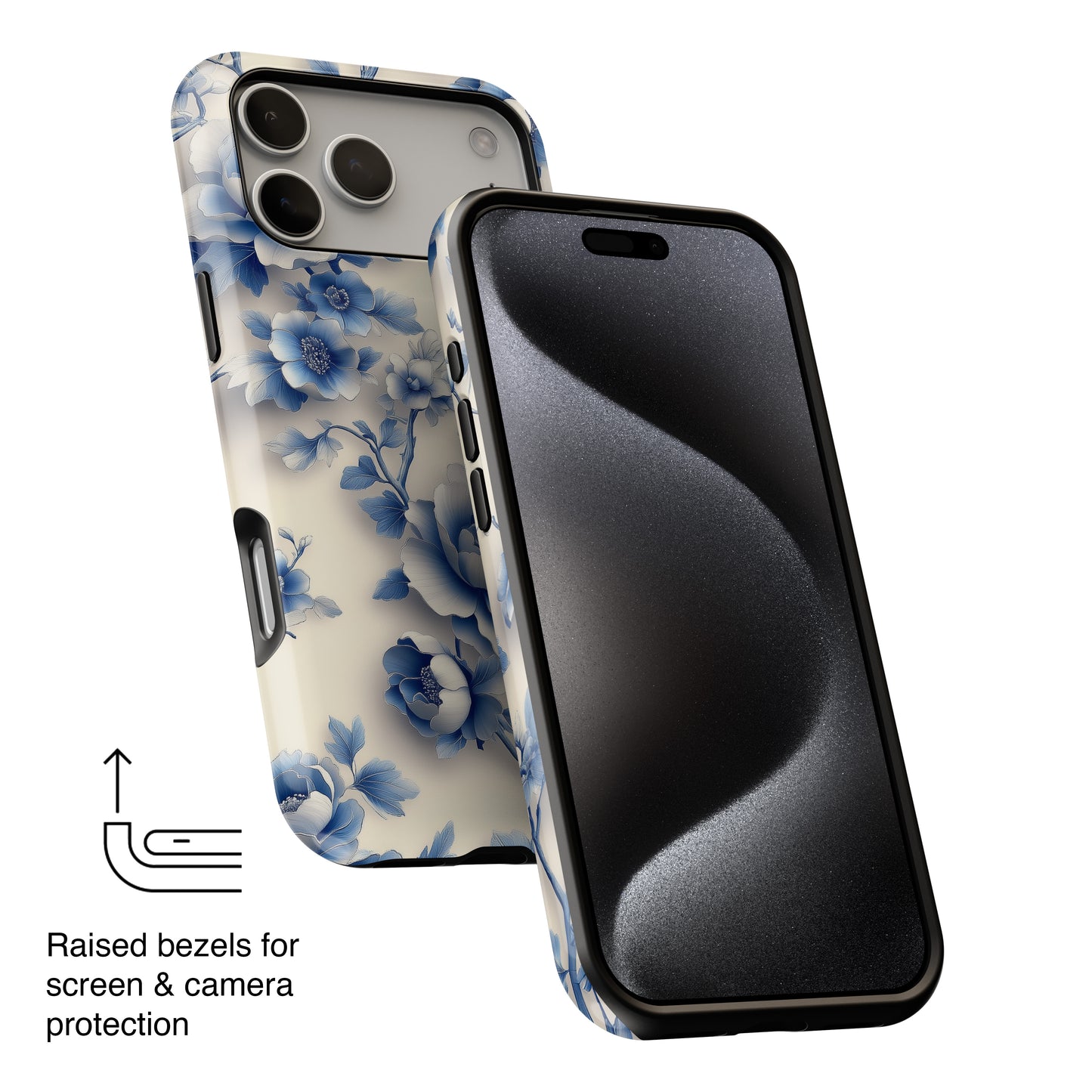 3D Chinoiserie Floral Design iPhone Case
