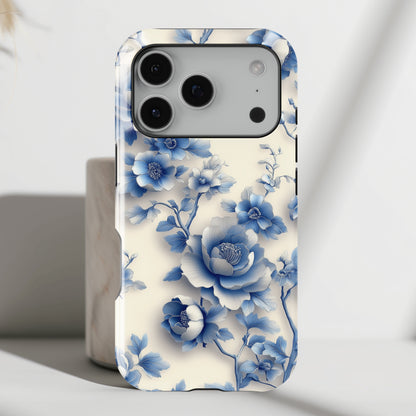 3D Chinoiserie Floral Design iPhone Case