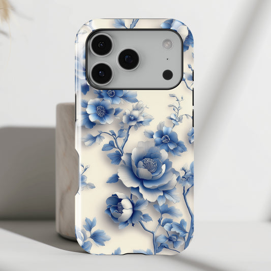 3D Chinoiserie Floral Design iPhone Case