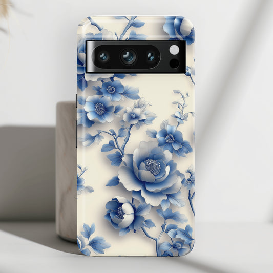 3D Chinoiserie Floral Design Google Pixel Phone Case