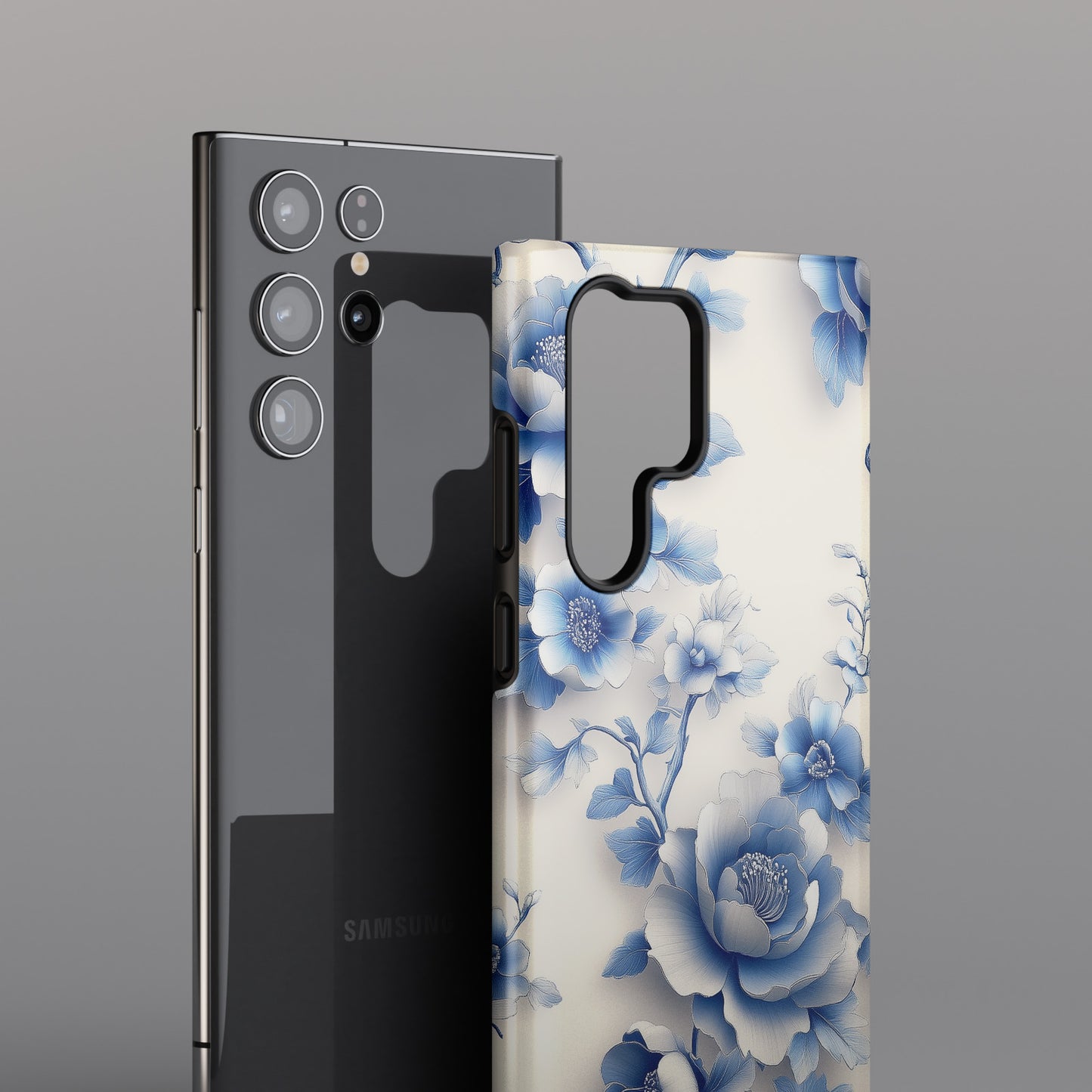 3D Chinoiserie Floral Design Samsung Phone Case