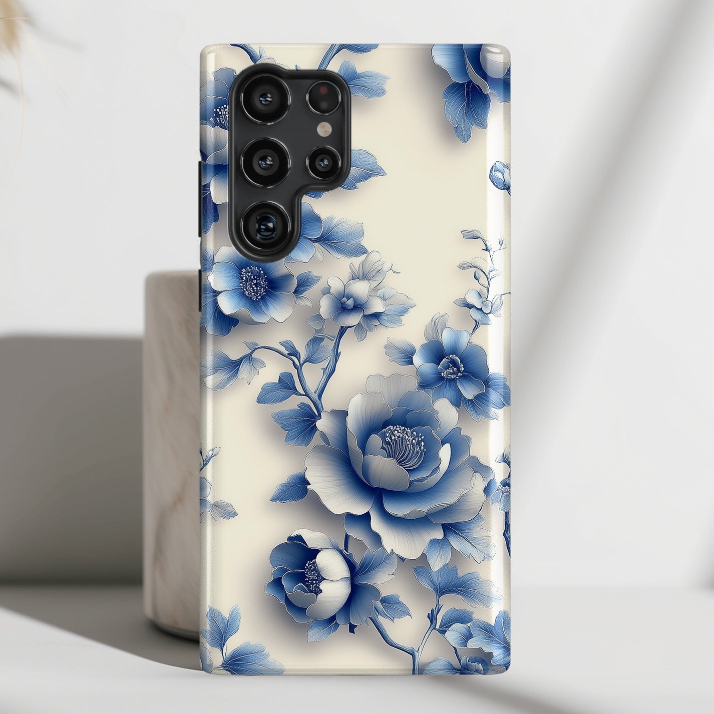 3D Chinoiserie Floral Design Samsung Phone Case