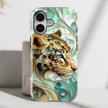 3D Leopard Art Design iPhone Case