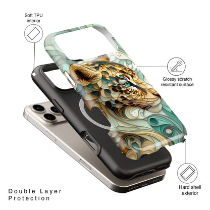 3D Leopard Art Design iPhone Case