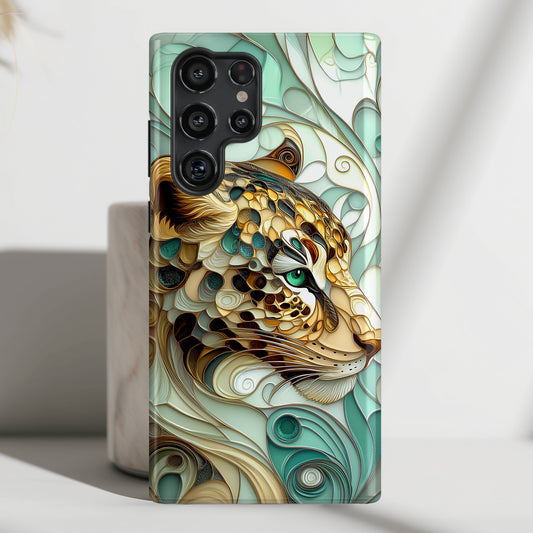 3D Leopard Art Design Samsung Phone Case