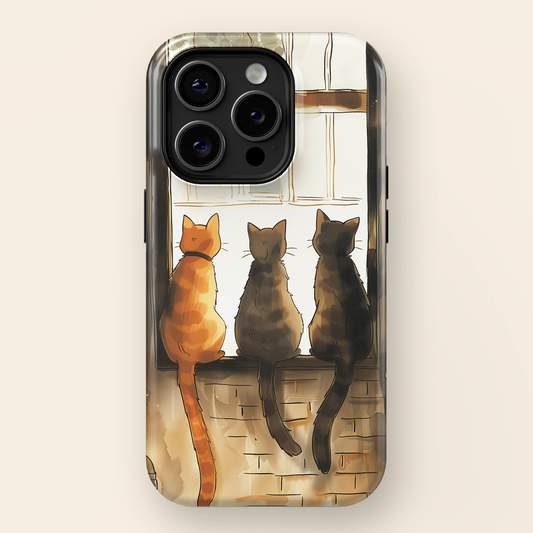 Three Cats Design iPhone Case