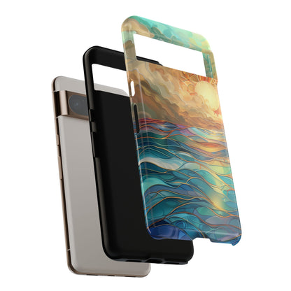 Sun & Ocean Stained Glass Design 1 Print Google Pixel Phone Case