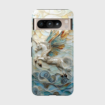 Flying Unicorn Abstract Art Design Phone Case for Google Pixel