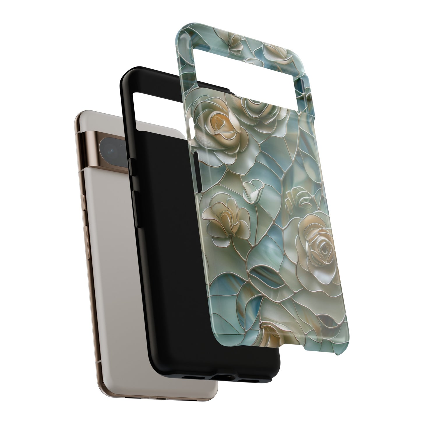 Roses Stained Glass Design Design Google Pixel Phone Case