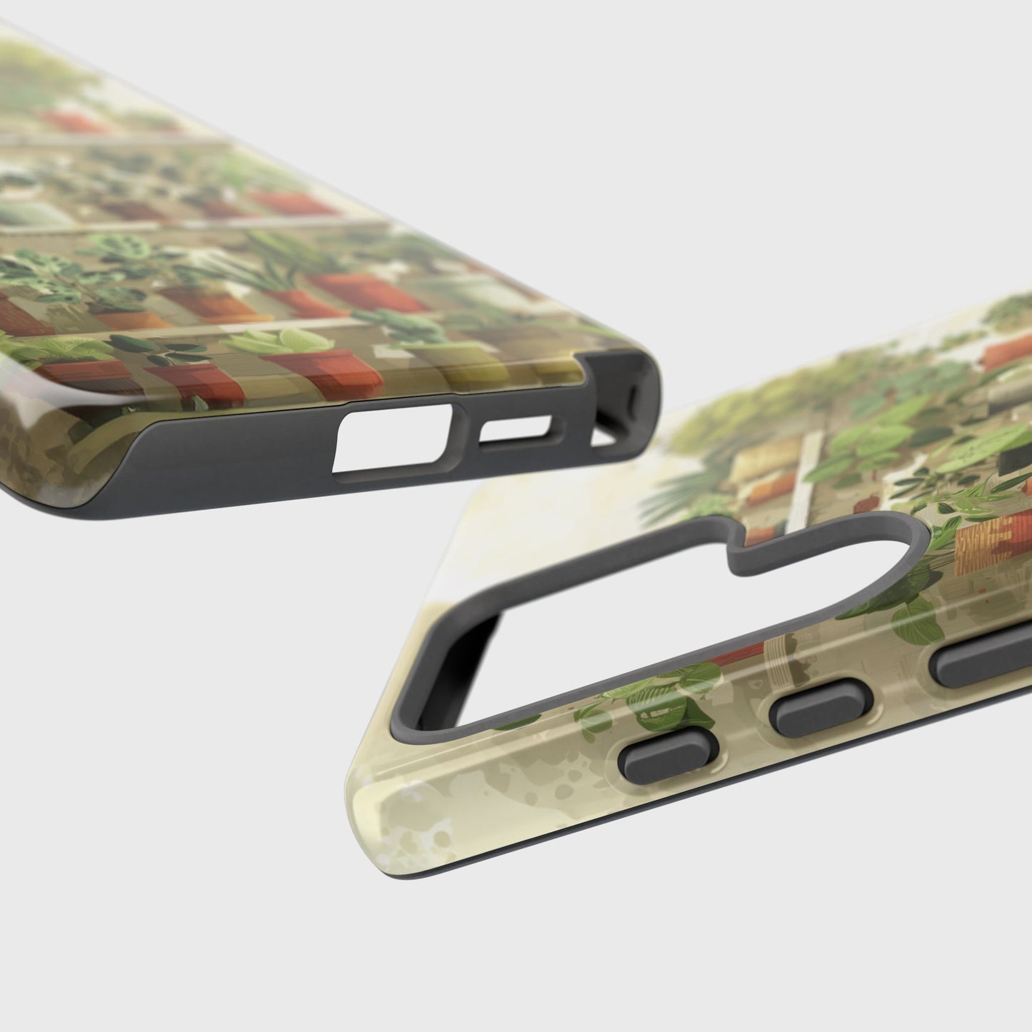Potted Plants Shelves Watercolor Design Phone Case for Galaxy S series Phones