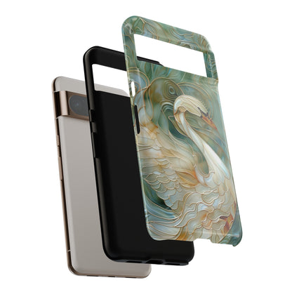 Swan Stained Glass Design Google Pixel Phone Case