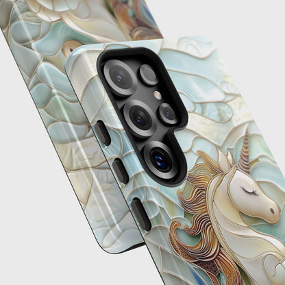 Cute Unicorn Stained Glass Design Phone Case for Galaxy S series Phones