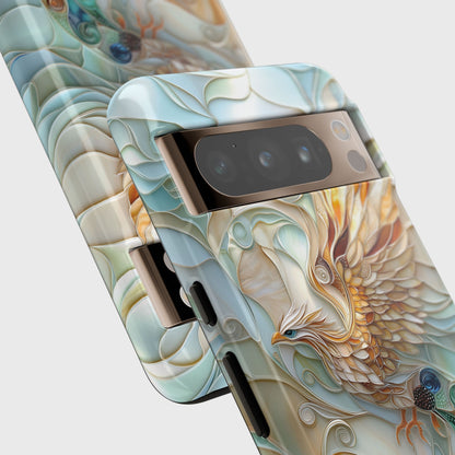 Majestic Phoenix Stained Glass Design Phone Case for Google Pixel