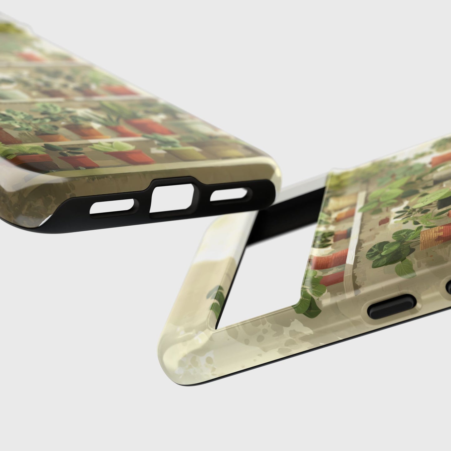 Potted Plants Shelves Watercolor Design Phone Case for Google Pixel