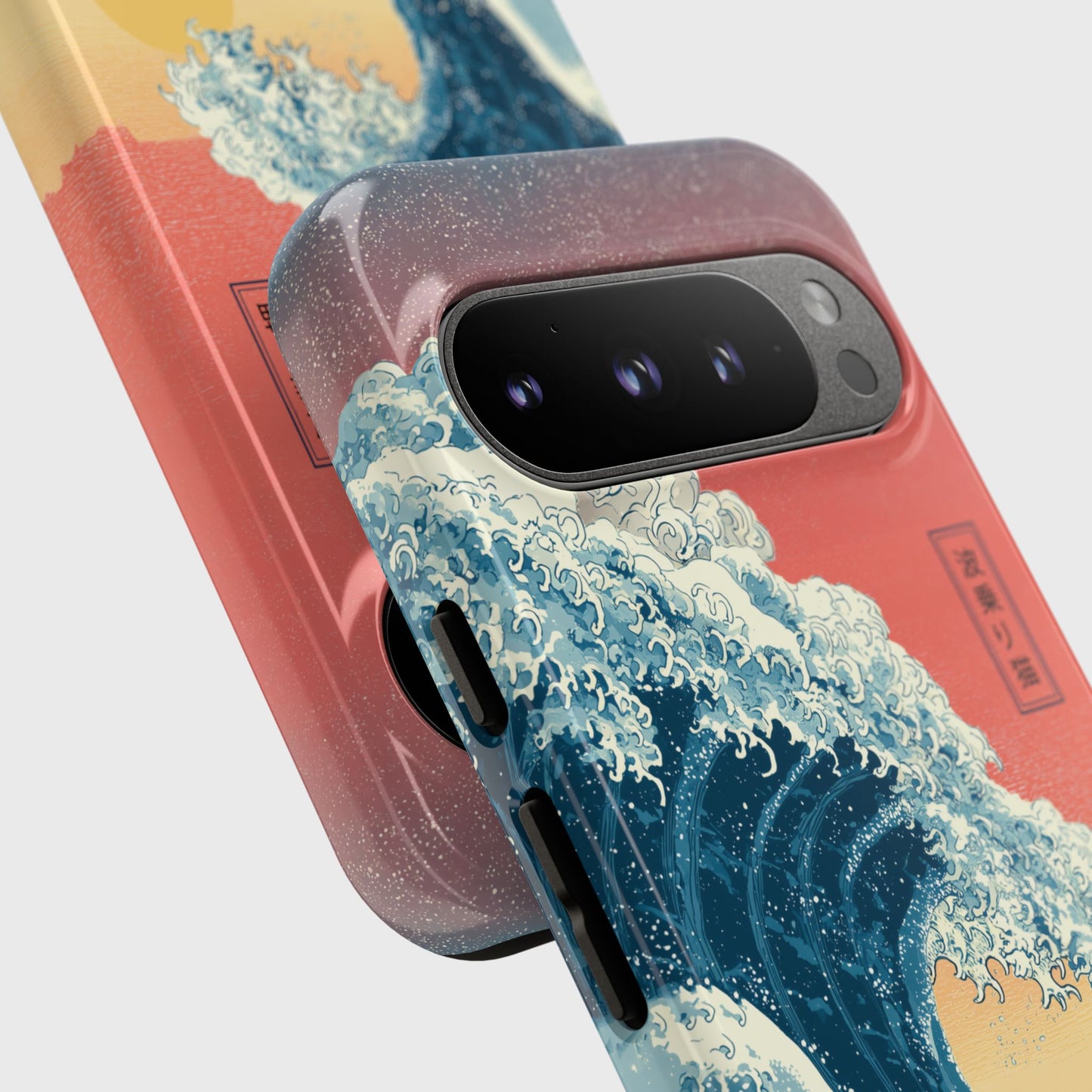 The Wave-Riding Neko – Sunset Surfer Design Phone Case for Google Pixel