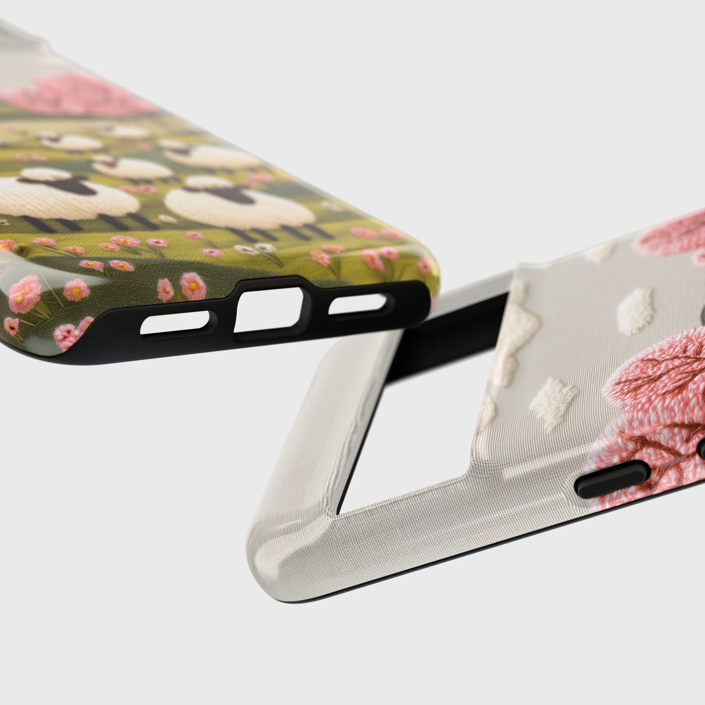 The Embroidered Meadow – Faux Needlepoint Design Phone Case for Google Pixel