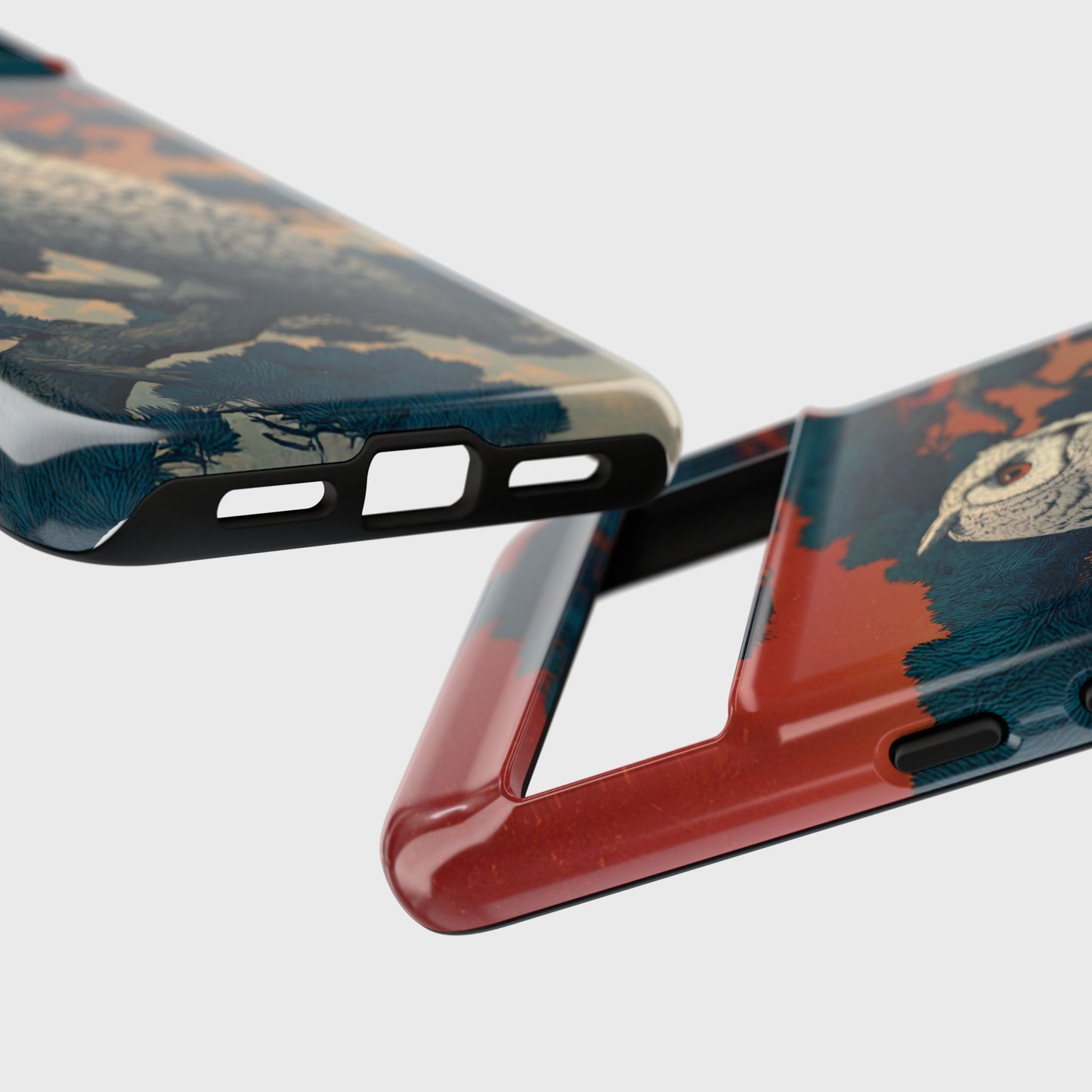 The Sunset Pine – Ukiyo-e Owl Design Phone Case for Google Pixel