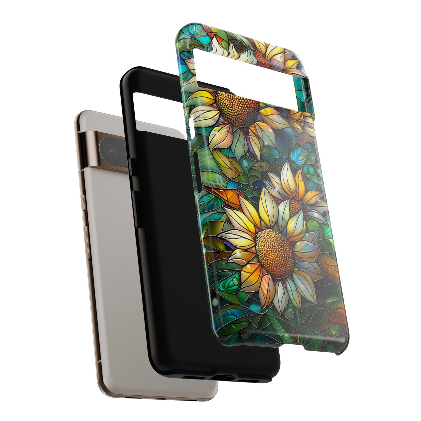 Sunflowers Stained Glass Design Google Pixel Phone Case